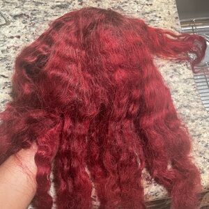 Vibrant Red Curly Hair Wig